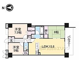 ローレルコート室町 3LDKの間取図画像