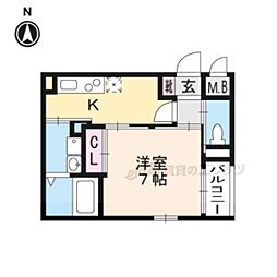 ソフィアブリュー 1Kの間取図画像