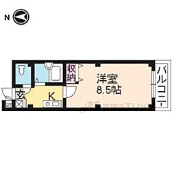 サムティ上堀川 1Kの間取図画像