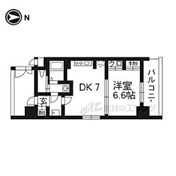 エステムプラザ京都御所ノ内レギア 1DKの間取図画像