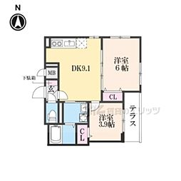 Fasecia ALBA 2LDKの間取図画像