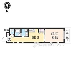 ラングハイツ 1DKの間取図画像