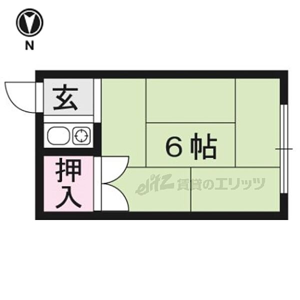 北白川学生ハイツ 218｜京都府京都市左京区北白川上池田町(賃貸アパート1R・2階・12.00㎡)の写真 その2