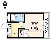 京都府京都市左京区松ヶ崎久土町（賃貸マンション1K・3階・18.57㎡） その2