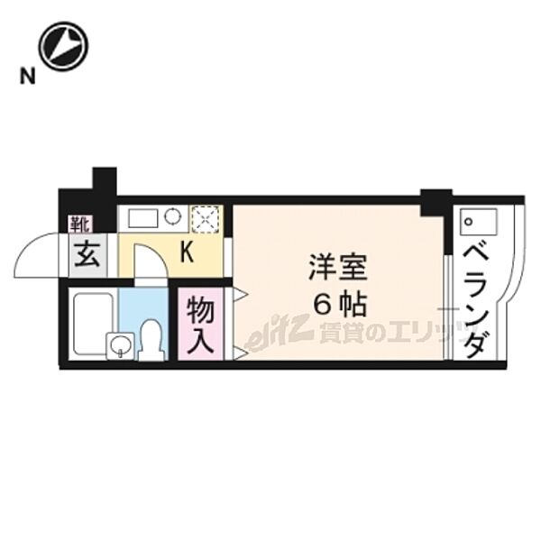 第三吉与門ハイツ 203｜京都府京都市左京区北白川下池田町(賃貸マンション1K・2階・16.47㎡)の写真 その2