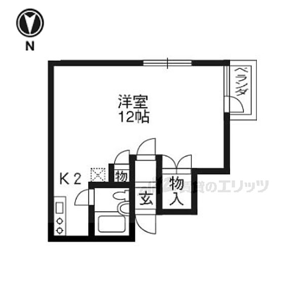 メゾン福島 3-C｜京都府京都市左京区田中西大久保町(賃貸マンション1K・3階・23.91㎡)の写真 その2