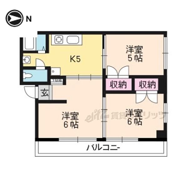 グレーシー高野 402｜京都府京都市左京区田中西浦町(賃貸マンション3K・4階・42.00㎡)の写真 その2