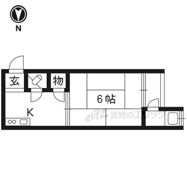 みやこハウス 7｜京都府京都市左京区北白川西町(賃貸アパート1K・2階・17.27㎡)の写真 その2