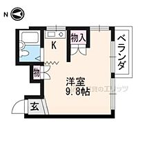 京都府京都市北区紫野上築山町（賃貸マンション1K・3階・24.00㎡） その2