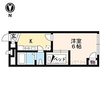 京都府京都市北区西賀茂鹿ノ下町（賃貸アパート1K・2階・19.87㎡） その2