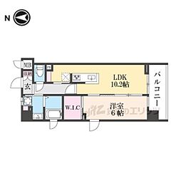 (仮称)THE RESIDENCE 文化庁前 303 3階1LDKの間取り