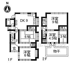 叡山電鉄叡山本線 宝ケ池駅 徒歩5分の賃貸一戸建て 1階5LDKの間取り