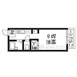 アーバンソレイユ 2階1Kの間取り