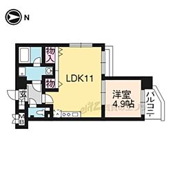 プラネシア星の子京都御所 1LDKの間取図画像