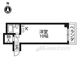 メゾン堀川 ワンルームの間取図画像