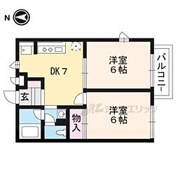 ラフォーレ・ダイゴ・エステ 2DKの間取図画像