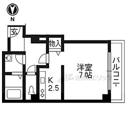 アルテハイム四条大宮 1Kの間取図画像