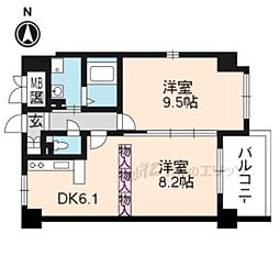 ジュネス木駒 2LDKの間取図画像