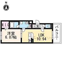 ホルツカステンデアフロイデ 1LDKの間取図画像