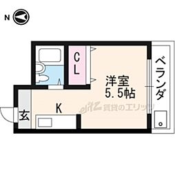 ハイツ協栄 1Kの間取図画像