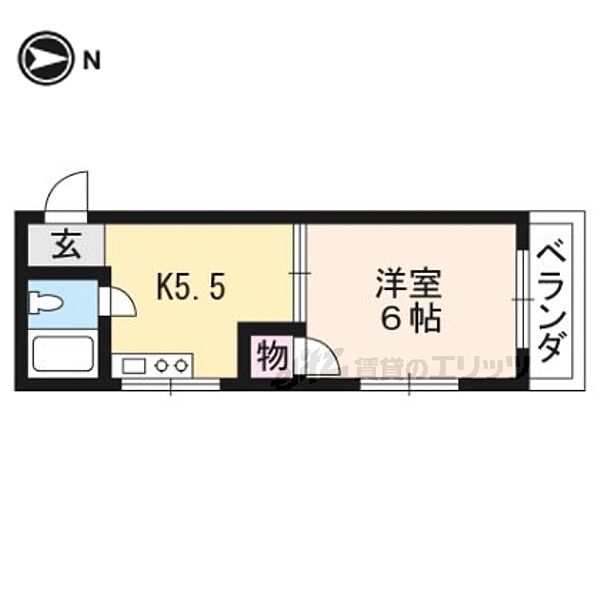 Ｌ’ｓ北山 303｜京都府京都市北区大宮東総門口町(賃貸マンション1K・3階・21.32㎡)の写真 その2