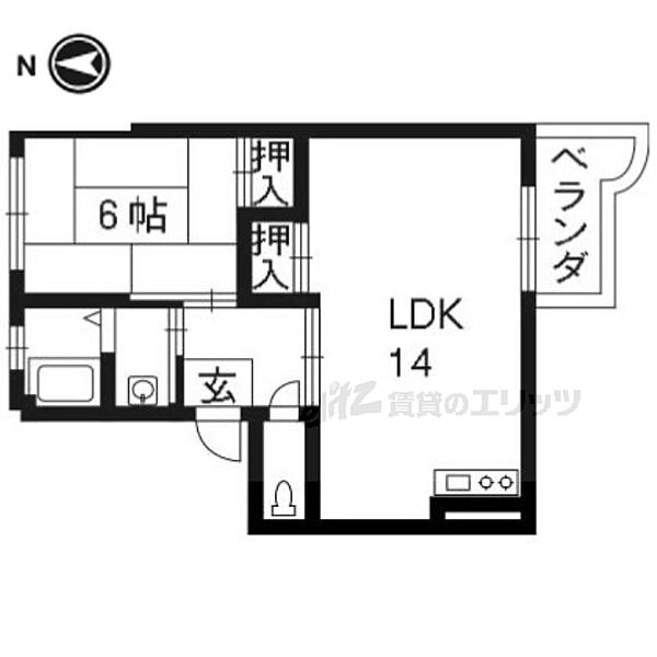 シャトー五十鈴 201｜京都府京都市右京区梅津北川町(賃貸マンション1LDK・1階・44.23㎡)の写真 その2