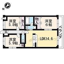 京都府京都市左京区下鴨宮崎町（賃貸マンション3LDK・1階・70.21㎡） その2