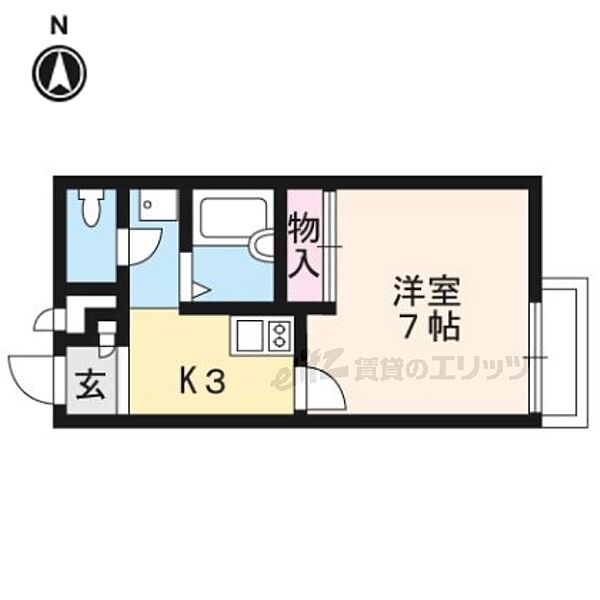 レオパレスＪBOXIV 204｜京都府京都市中京区西ノ京小堀池町(賃貸アパート1K・2階・20.28㎡)の写真 その2