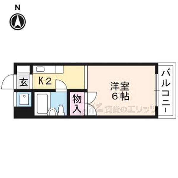 京都府京都市下京区西七条東御前田町(賃貸マンション1K・2階・18.00㎡)の写真 その2