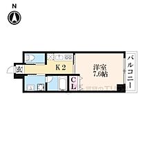 京都府京都市上京区五番町（賃貸マンション1K・4階・27.20㎡） その2