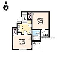 京都府京都市北区紫竹下本町（賃貸マンション2K・4階・26.06㎡） その2