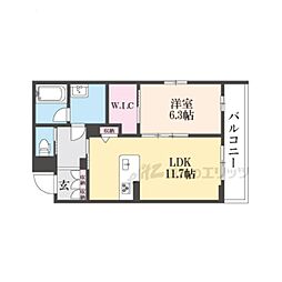 シャーメゾン環 3階1LDKの間取り