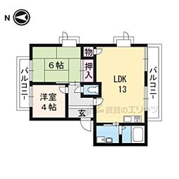 ｉｎ　ひもろぎ 2階2LDKの間取り