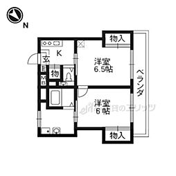 アッツエリマンション 3階2Kの間取り