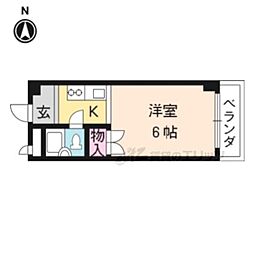タップハイツフィールドバレイマイズ 1Kの間取図画像