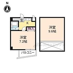 アーバン・ボート210 4階2Kの間取り