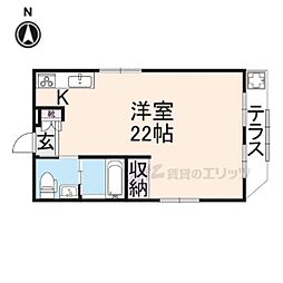 メゾン大橋 ワンルームの間取図画像