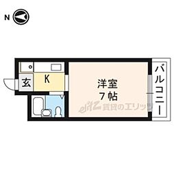 レジデンス太田 1Kの間取図画像