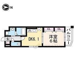 ラガール 1DKの間取図画像