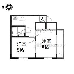 セルリアンハイツ 2Kの間取図画像