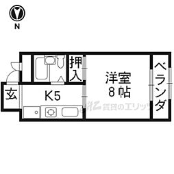 シェ・モアクレール 1Kの間取図画像