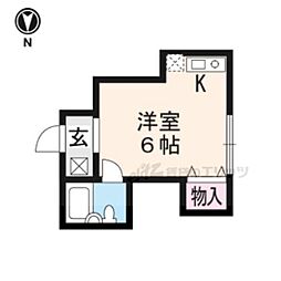 アンクルアベニュー 1Kの間取図画像
