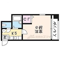 マンション 1Kの間取図画像