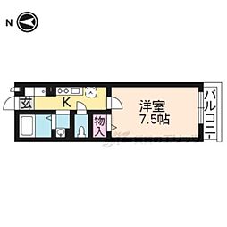 メゾン・ド・リュンヌ 1Kの間取図画像