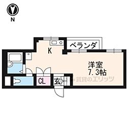 エル藤田 ワンルームの間取図画像