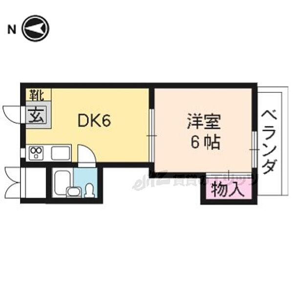 京都府京都市右京区太秦前ノ田町(賃貸マンション1DK・3階・27.59㎡)の写真 その2