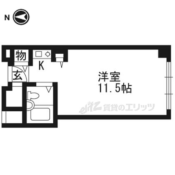 京都府京都市中京区六角通烏丸東入堂之前町(賃貸マンション1R・4階・26.00㎡)の写真 その2