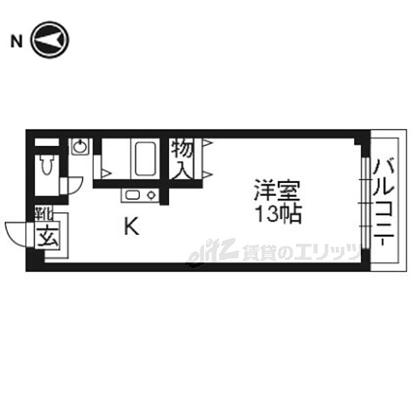 京都府京都市右京区西院矢掛町(賃貸マンション1R・2階・30.00㎡)の写真 その2