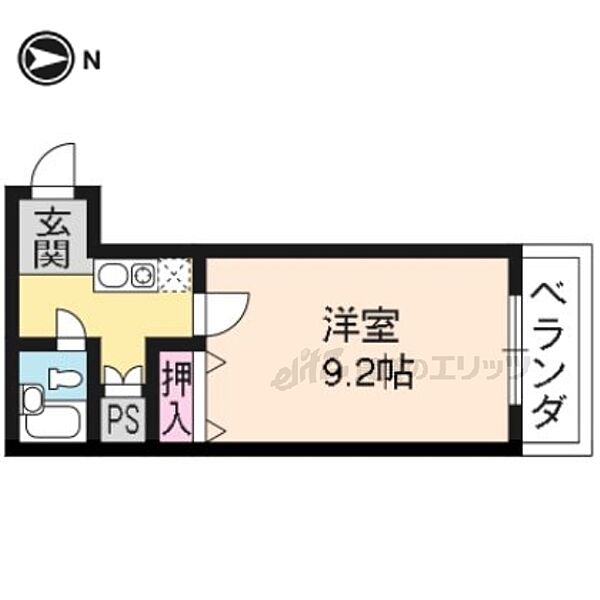 京都府京都市右京区西院西今田町(賃貸マンション1K・4階・24.18㎡)の写真 その2