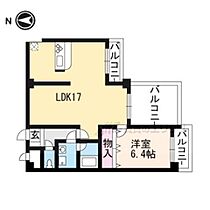 京都府京都市北区鷹峯藤林町（賃貸マンション1LDK・3階・45.00㎡） その2